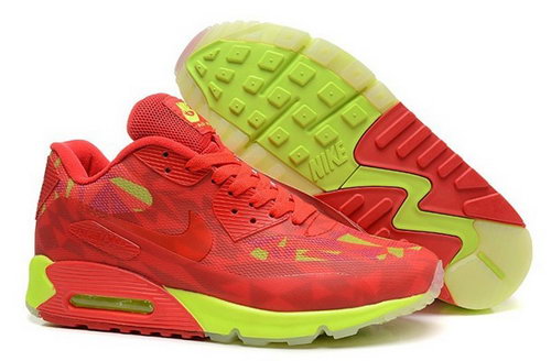 Nike Air Max 90 Hyperfuse Prm 2014 25 Anniversary Mens Shoes Red Green New